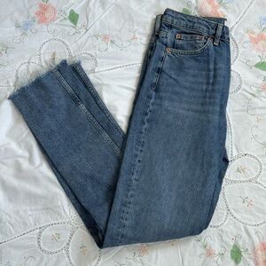 Topshop TALL Straight Leg Jeans Classic Denim